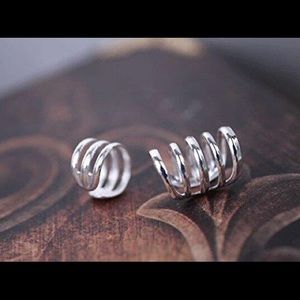 NEW Sterling silver cuff earrings